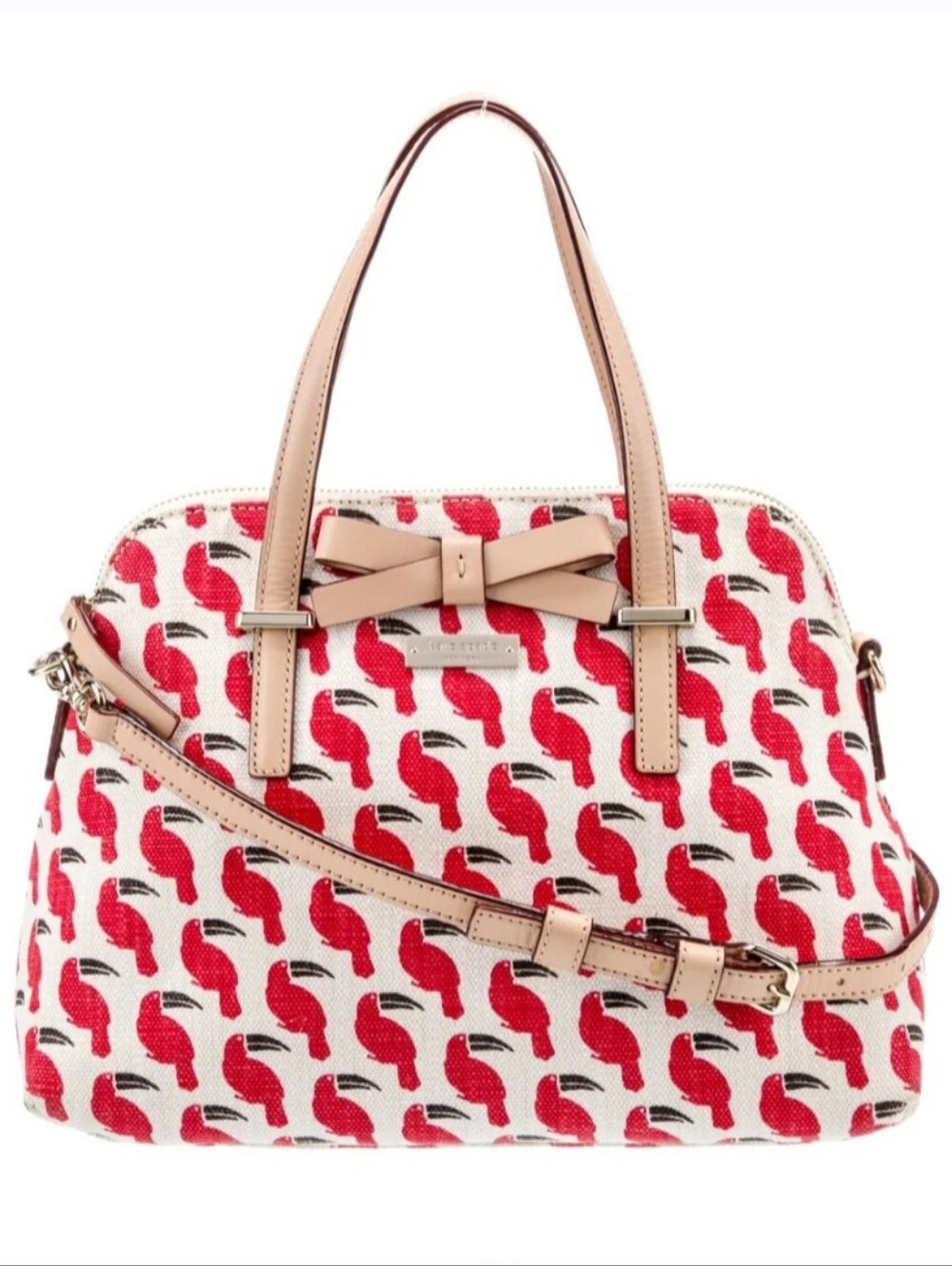 Kate Spade 🦜Parrot🦜 Crossbody Leather Trim NWOT
